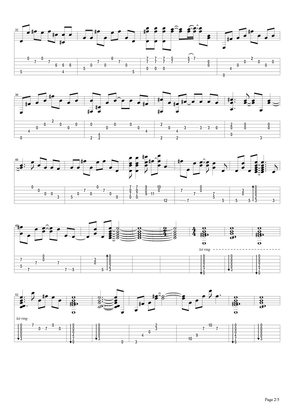 a silent latter吉他谱