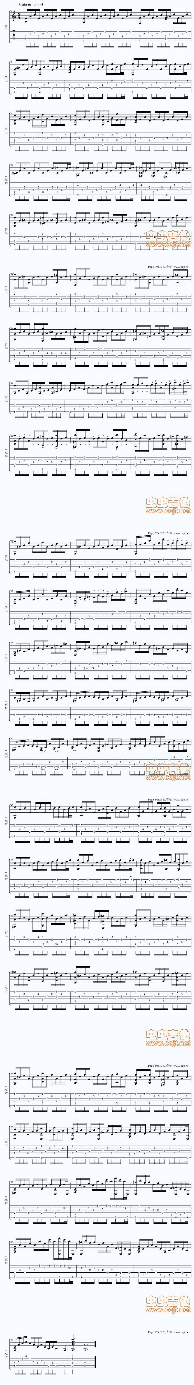 月光奏鸣曲吉他谱 