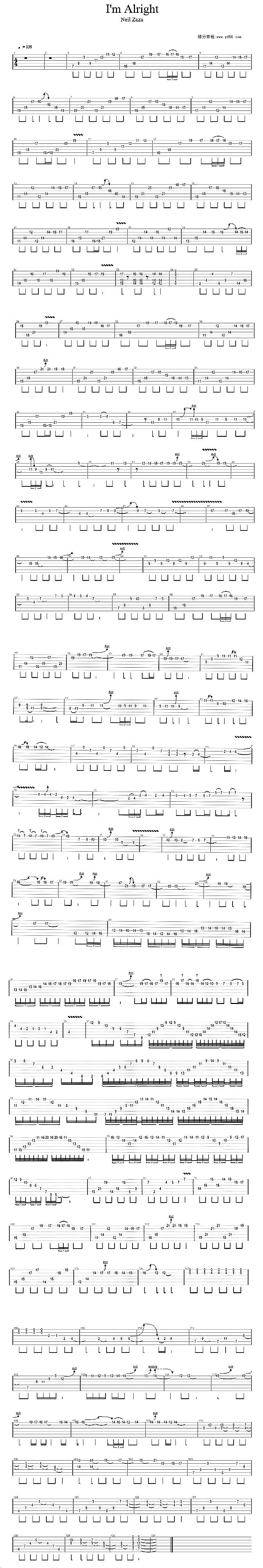I Am All Right吉他谱 