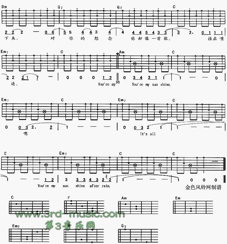 Because Of You吉他谱 