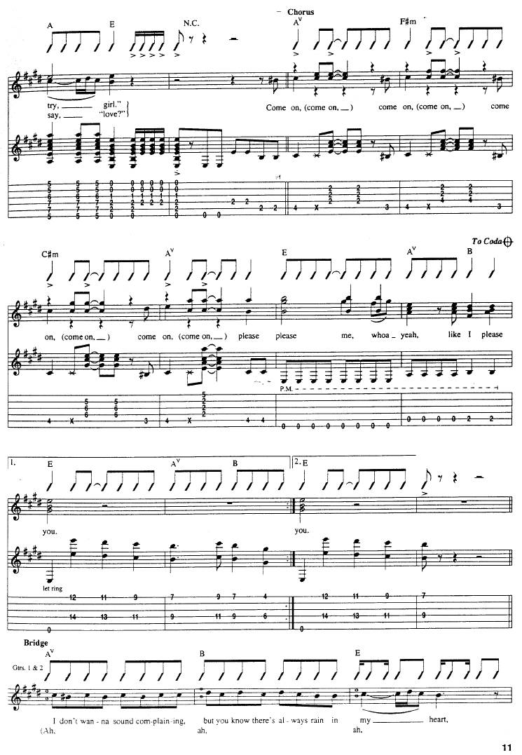 Please Please Me吉他谱