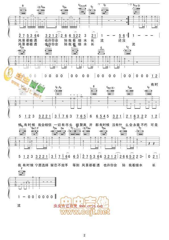 红豆 方大同版吉他谱 