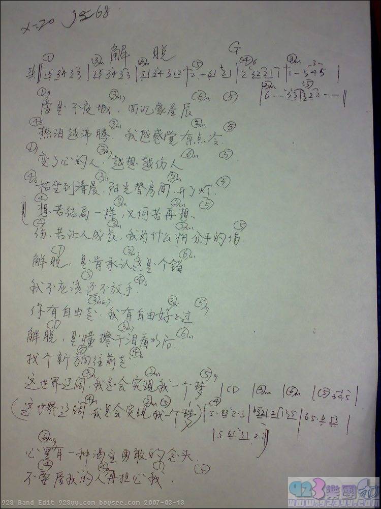 张惠妹-解脱吉他谱 