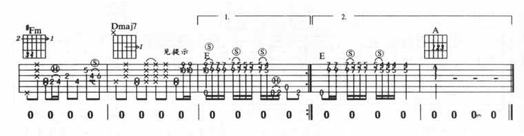 手心的太阳吉他谱 