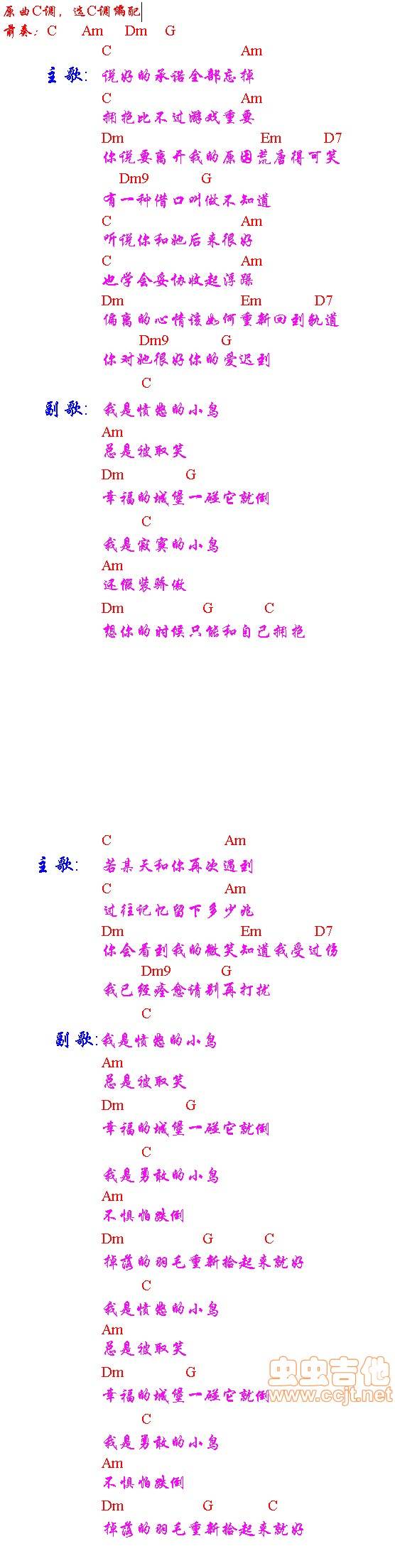 愤怒的小鸟吉他谱 