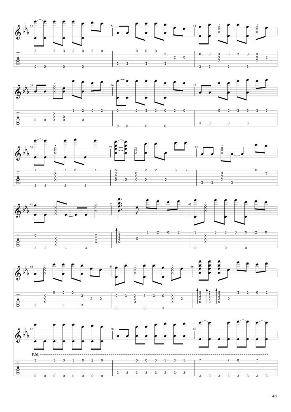 你的答案吉他谱_指弹G调原版