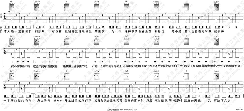 BINGBIAN病变吉他谱