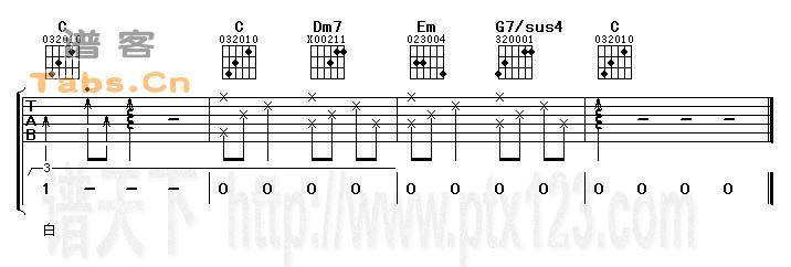 彩虹 原版	吉他谱 