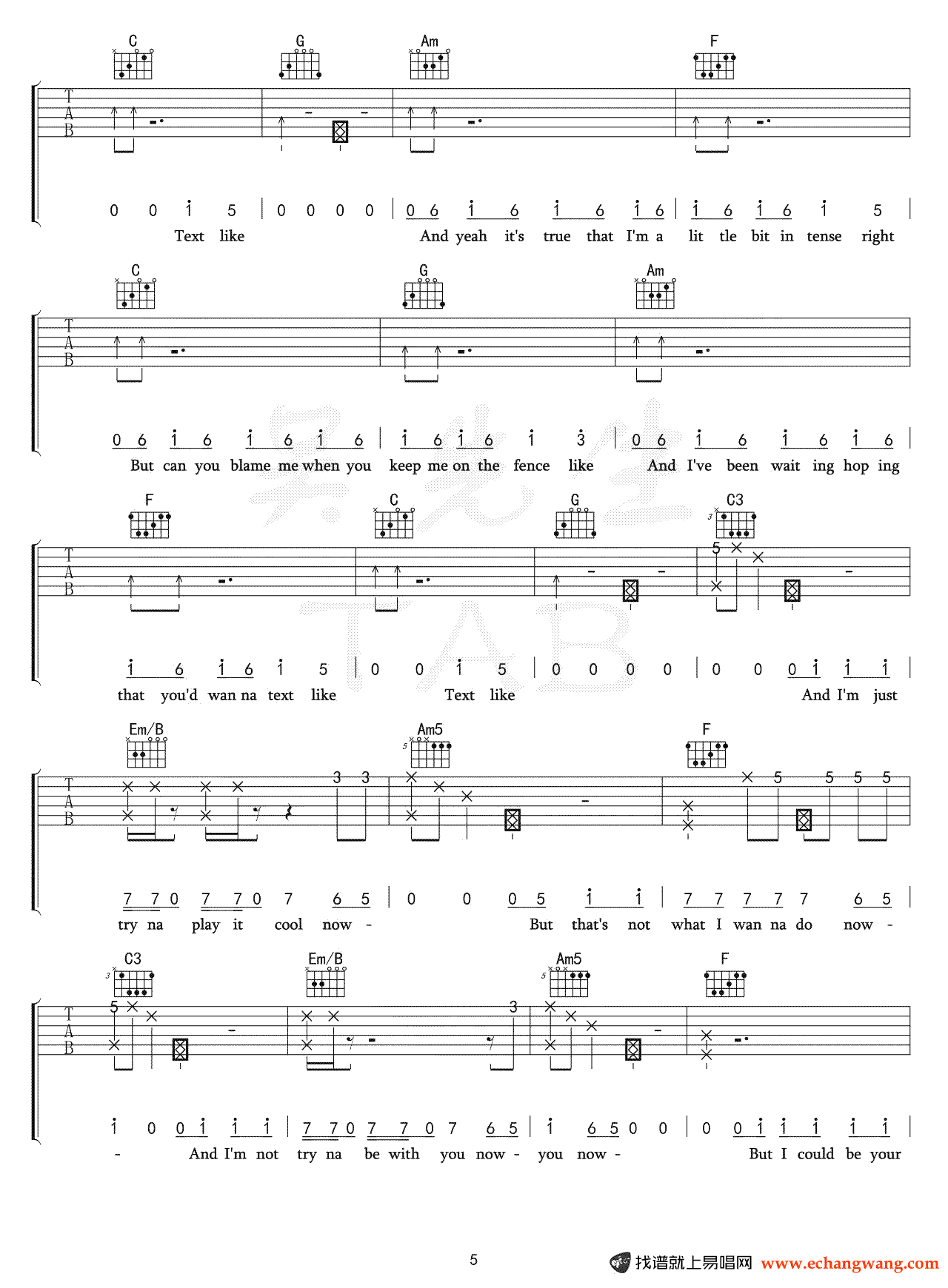 Tessa Violet《Crush》吉他谱5