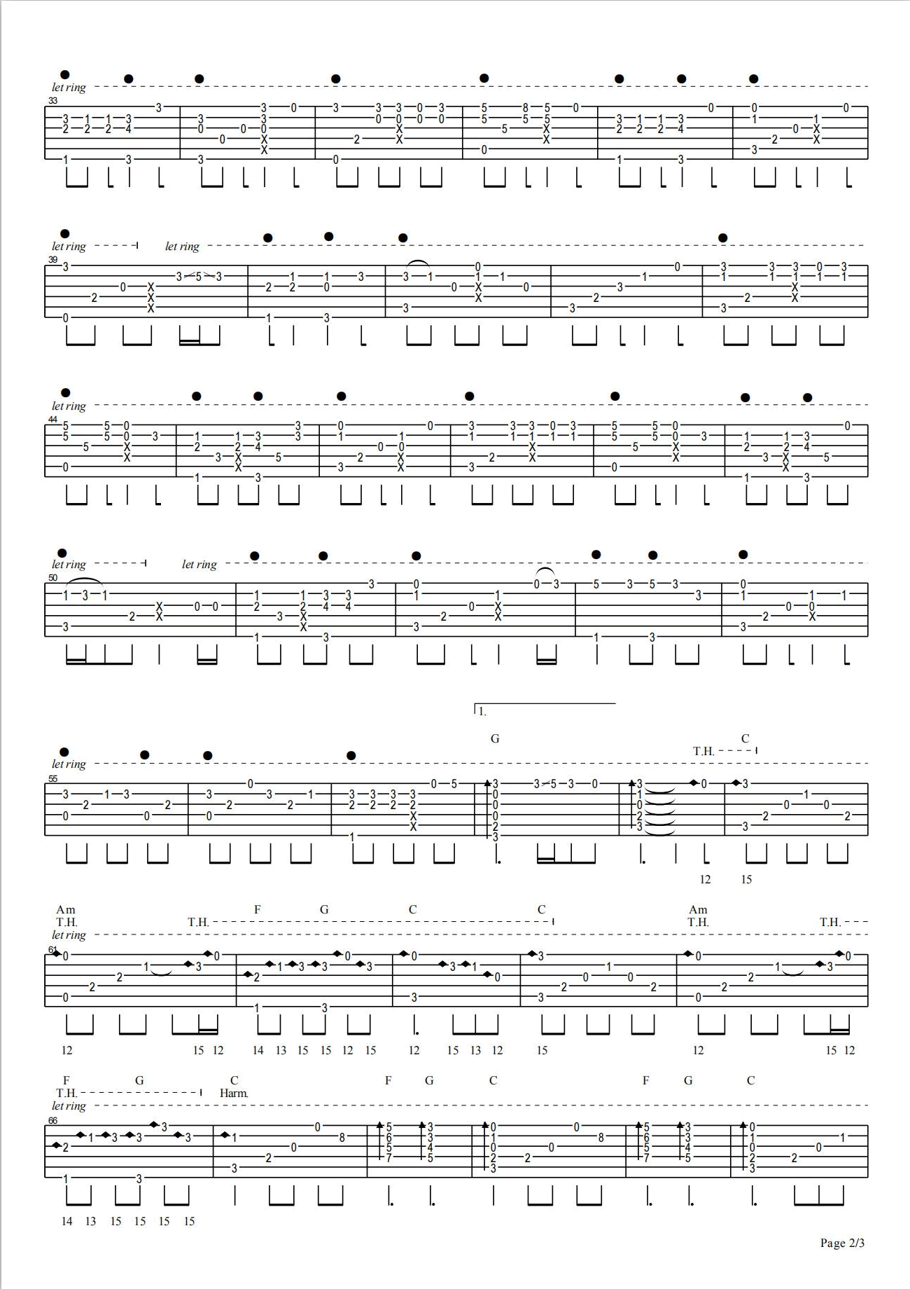 成都指弹谱 吉他独奏谱-2