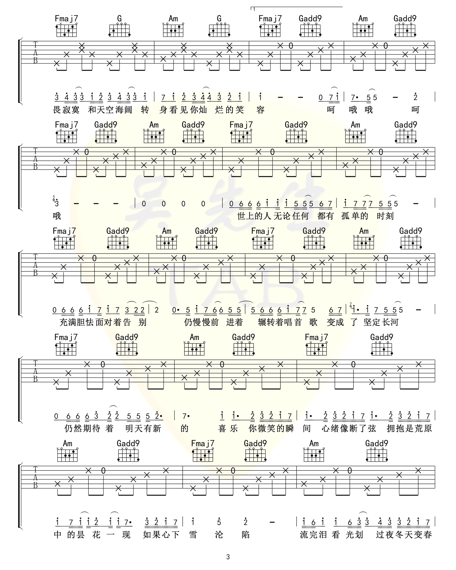 陈壹千《心似烟火》吉他谱-3