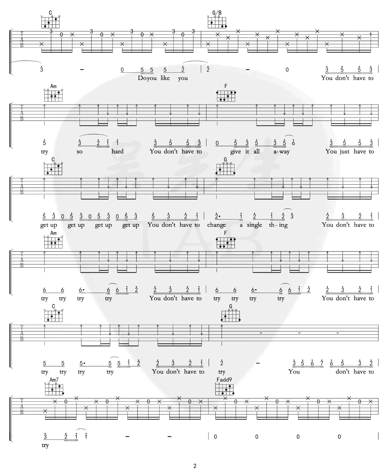 Try吉他谱 Colbie Caillat-2