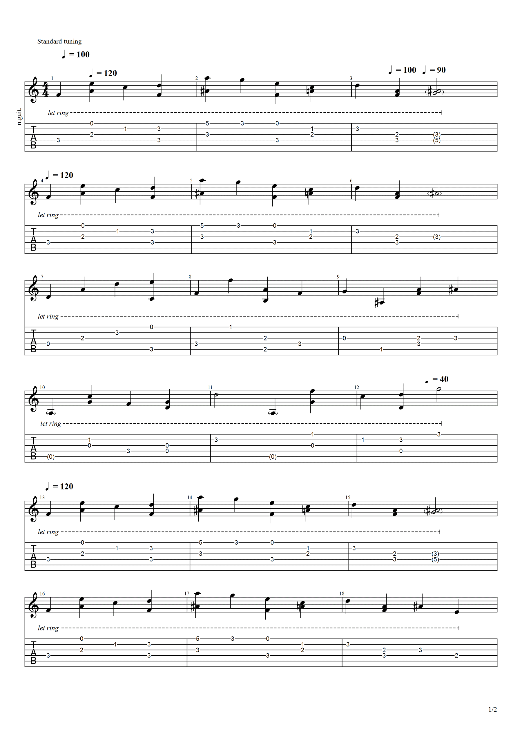 Muse吉他谱 山下宏明