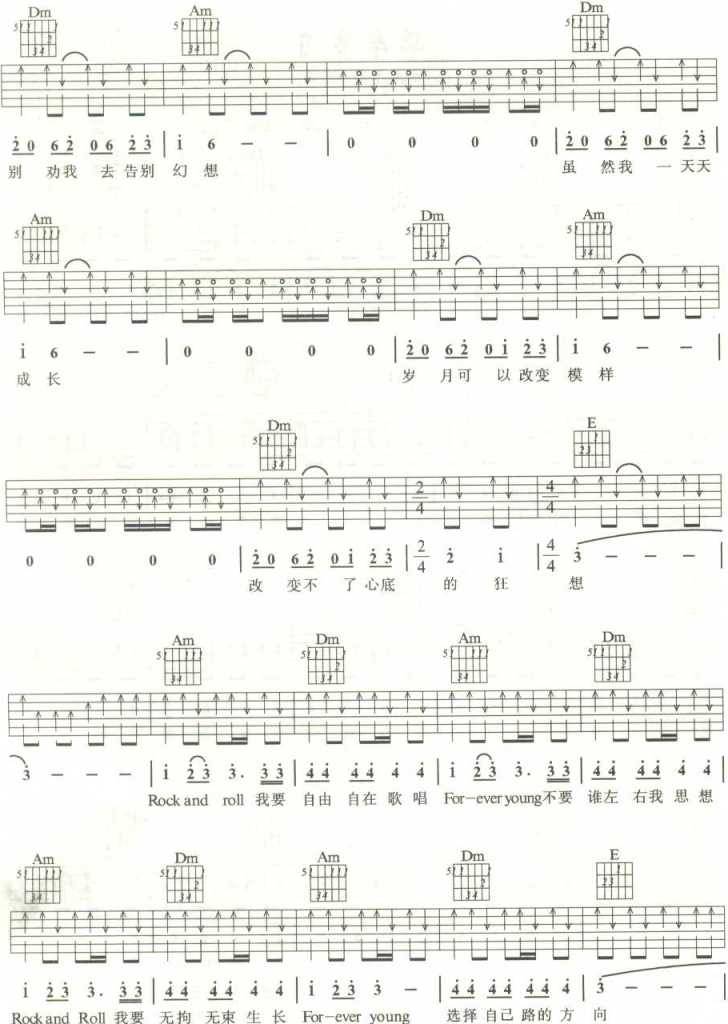 单车岁月吉他谱