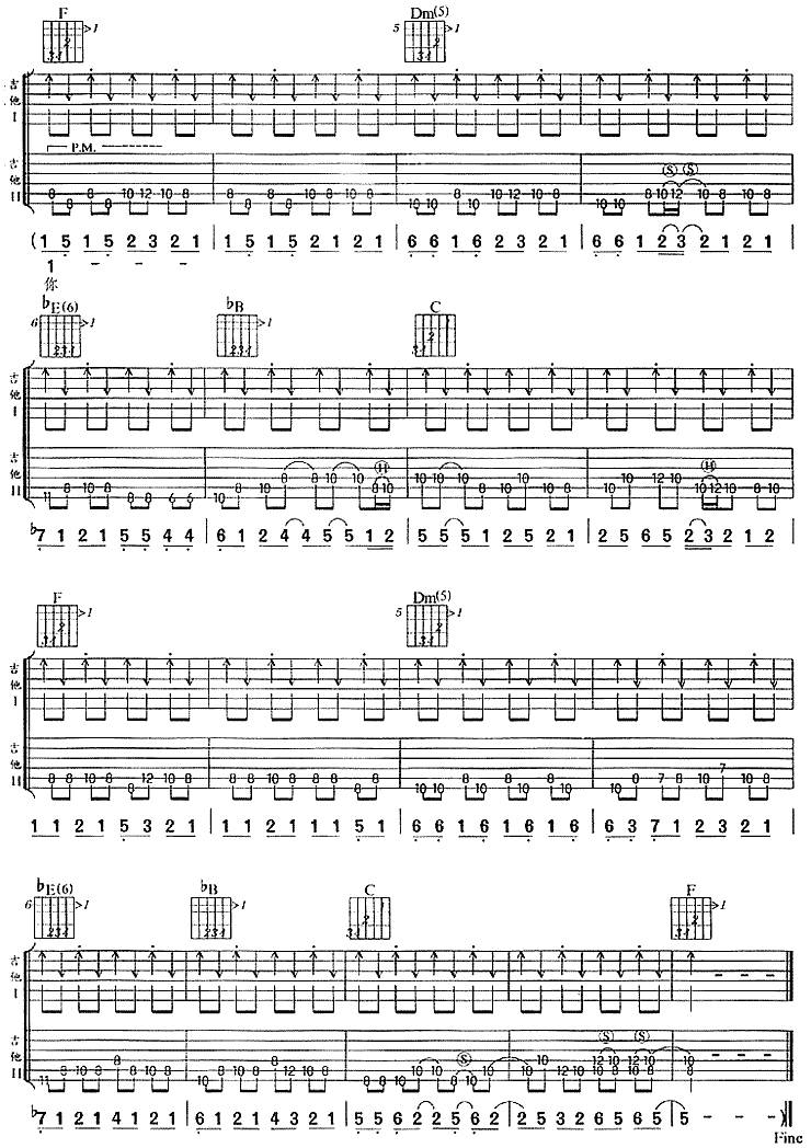 未来的未来吉他谱 